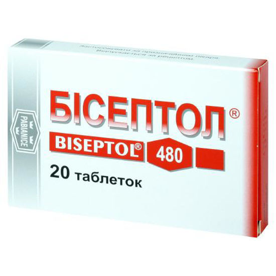 Бісептол таблетки 400 мг/80 мг №20