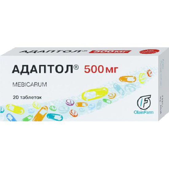 Адаптол таблетки 500 мг №20.