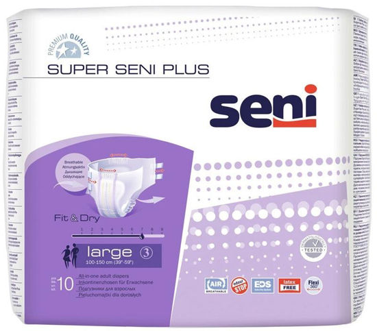 Підгузники для дорослих Super Seni Plus Large (Супер Сені Плюс Лердж) великі №10