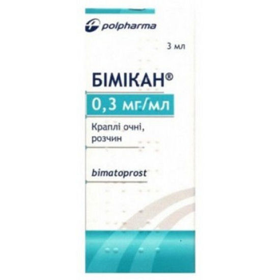 Бимикан Эко капли глазные 0.3 мг/мл 3 мл