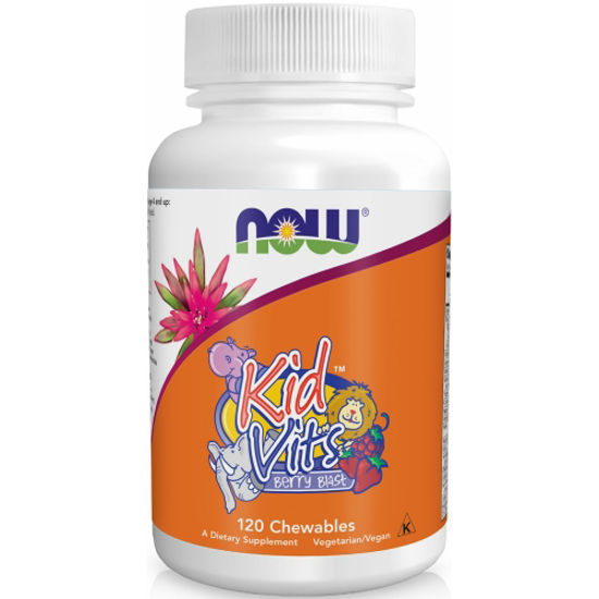 Вітаміни для дітей зі смаком ягід Now Foods Kid Vits жувальні таблетки №120