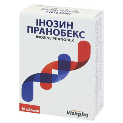 Світлина Інозин Пранобекс, таблетки по 500 мг №40 (10х4)