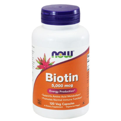 Світлина Біотин Now Foods капсули 5 мг №120