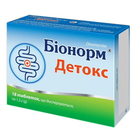 Бионорм Детокс таблетки 1.5 г №18(6x3)